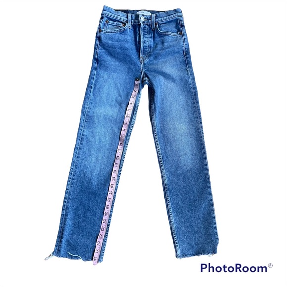 Re/done originals Straight Leg Blue Jeans - Picture 4 of 5